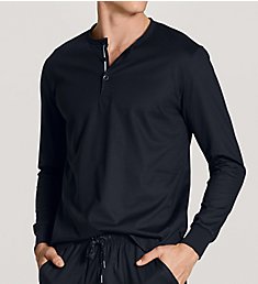 Calida Remix 100% Cotton Long Sleeve Henley Shirt 15581