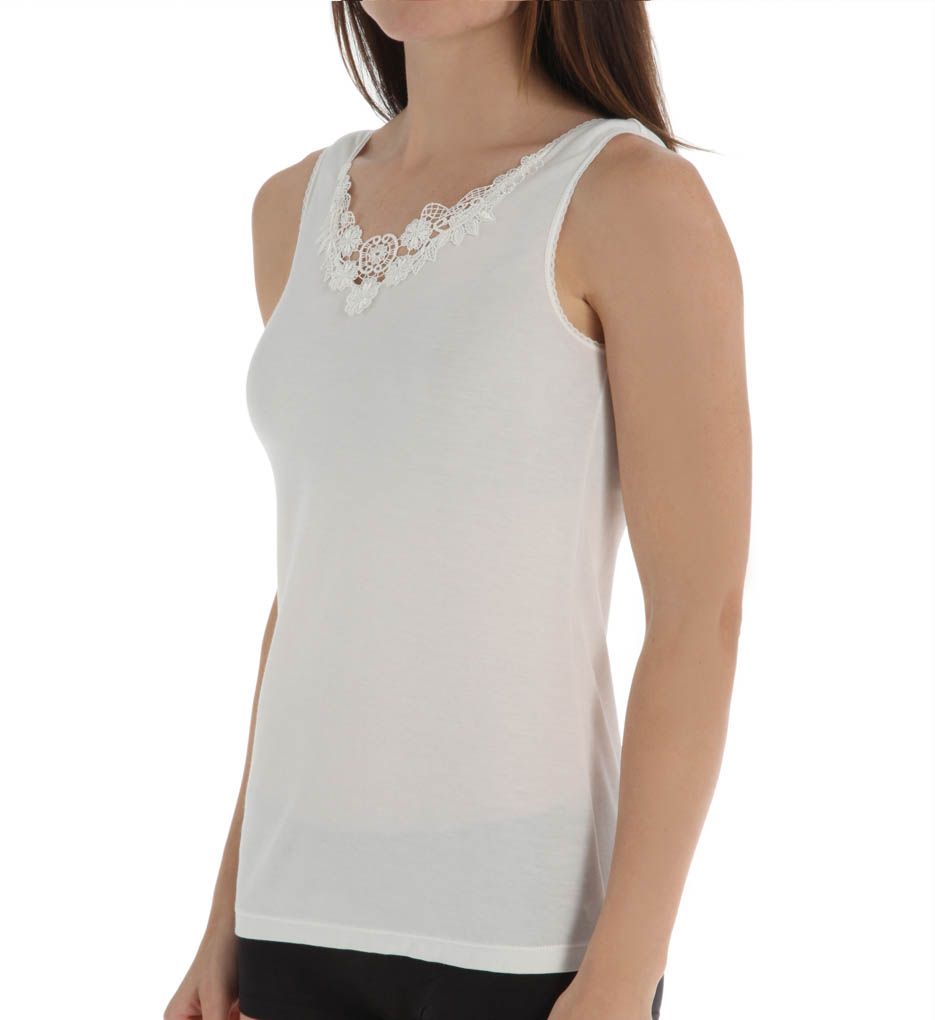 Cuddl Duds SofTech Venice Lace Trim Tank 8212042 Cuddl Duds SofTech Venice Lace Trim Tank 8212042