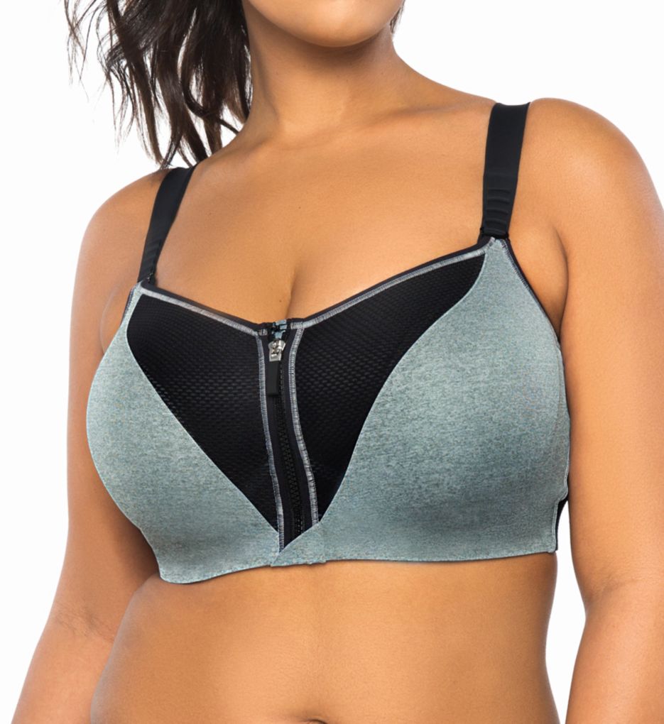 Curvy Couture Zip Fit Underwire Sports Bra 1237 Curvy Couture Zip Fit Underwire Sports Bra 1237