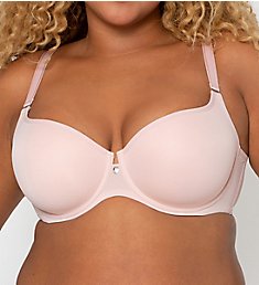 Curvy Couture Tulip Sheer Smooth T-Shirt Push Up Bra 1274