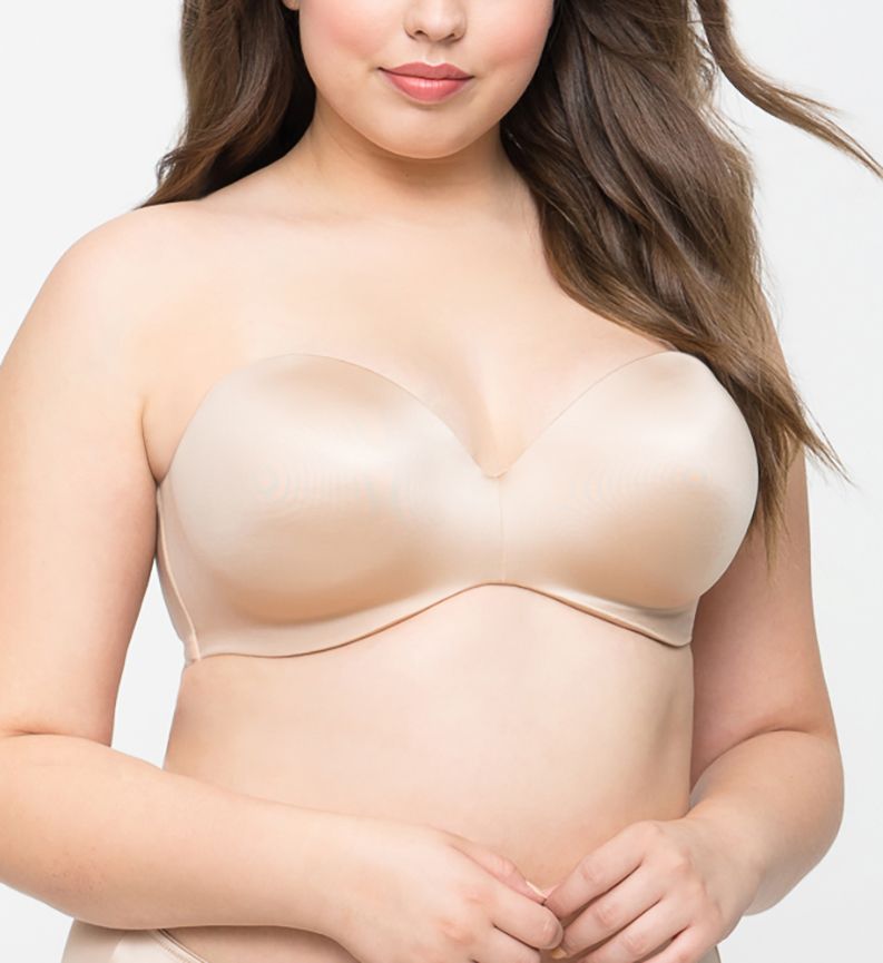 Curvy Couture Smooth Strapless Multi-Way Uplift Bra 1290