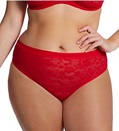 Curvy Couture Allover Lace High Cut Brief Panty 1363