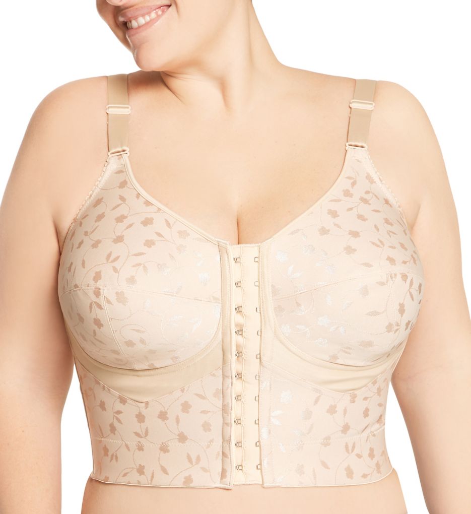 Elila Jacquard Soft-cup Front Hook Longline Bra 5415 Elila Jacquard Soft-cup Front Hook Longline Bra 5415