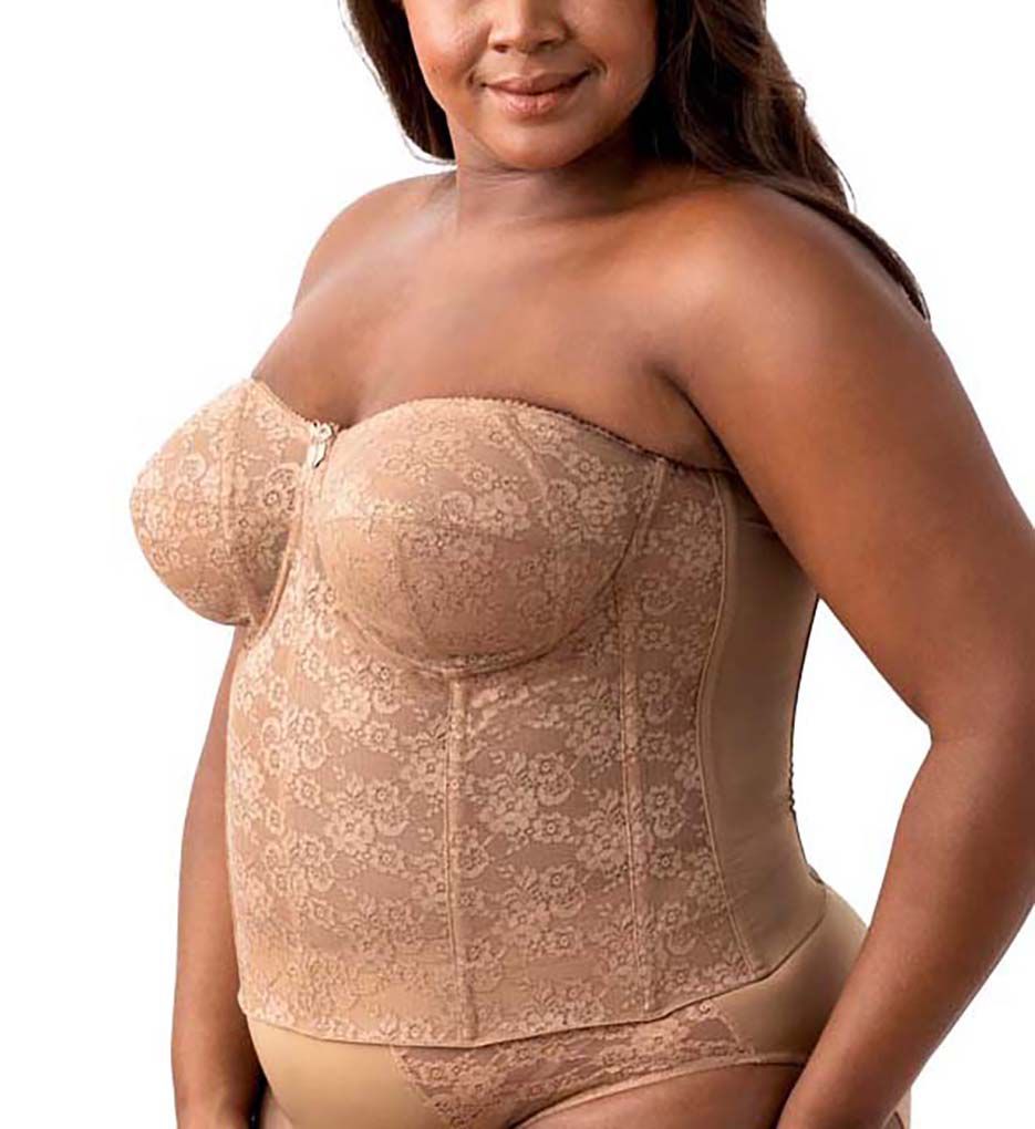 Elila Lace Strapless Longline Bra 6621 Elila Lace Strapless Longline Bra 6621