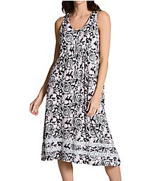 Ellen Tracy Paisley Midi Gown with Soft Bra 8223068