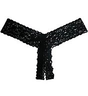 Hanky Panky After Midnight Lace Crotchless Low Rise Thong 481001 Hanky Panky After Midnight Lace Crotchless Low Rise Thong 481001