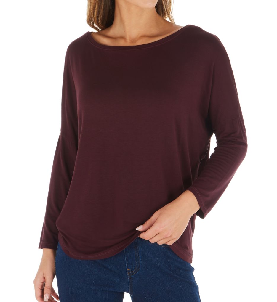 Michael Stars Luxe Jersey Mariah Long Sleeve Dolman Top 2436
