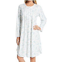 Miss Elaine Honeycomb Floral Long Sleeve Short Gown 231842