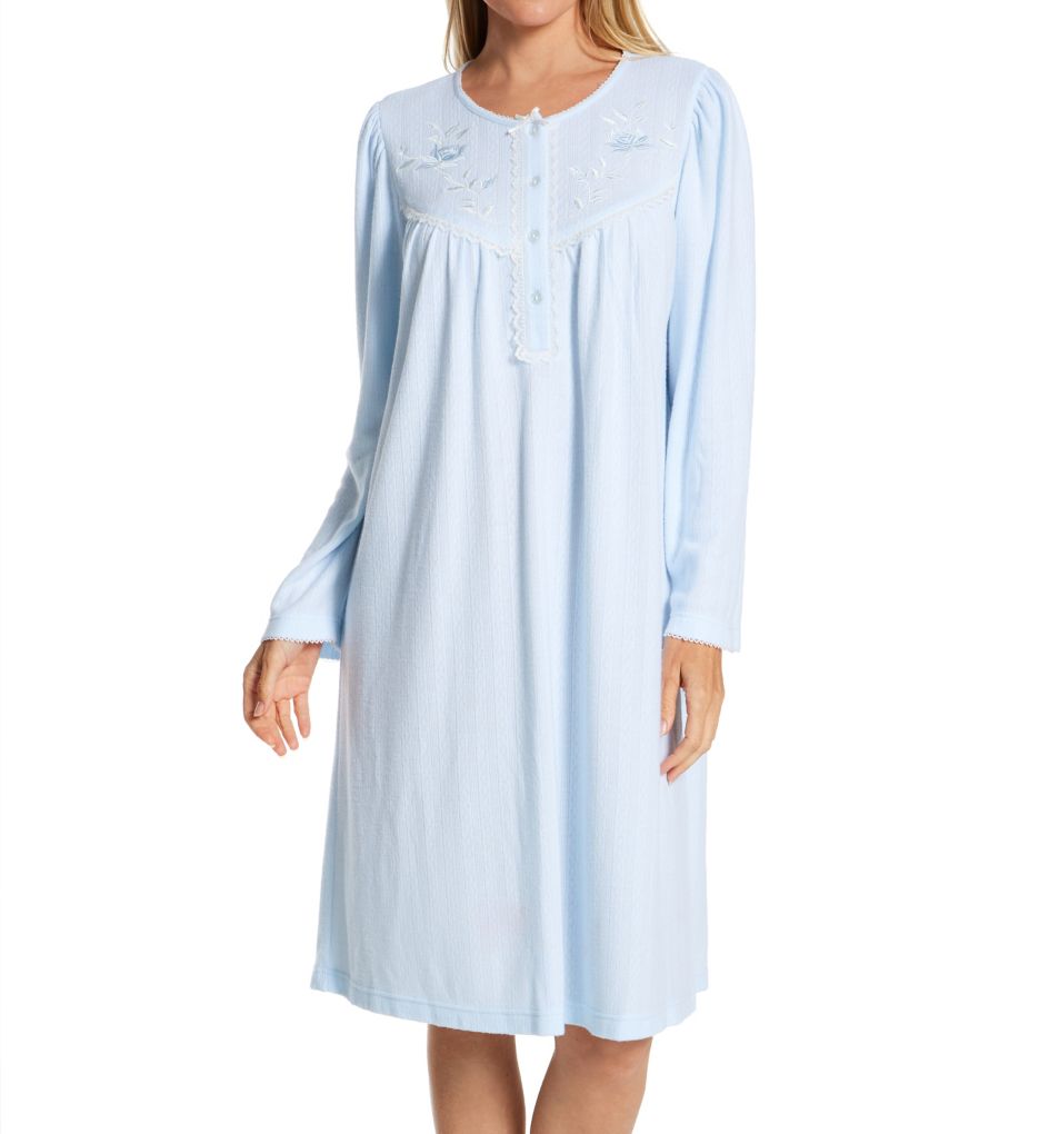 Miss Elaine Honeycomb Long Sleeve Short Gown 241832