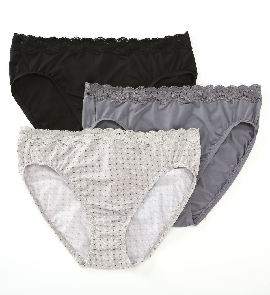 Olga Without A Stitch Lace Hi-Cut Brief Panty - 3 Pack 23067J Olga Without A Stitch Lace Hi-Cut Brief Panty - 3 Pack 23067J
