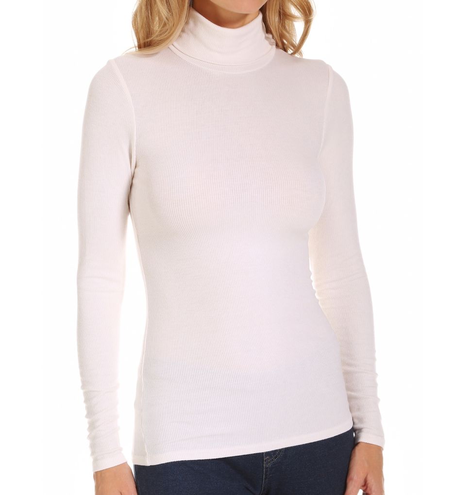 Three Dots 2x1 Viscose Long Sleeve Turtleneck JY2T006 Three Dots 2x1 Viscose Long Sleeve Turtleneck JY2T006